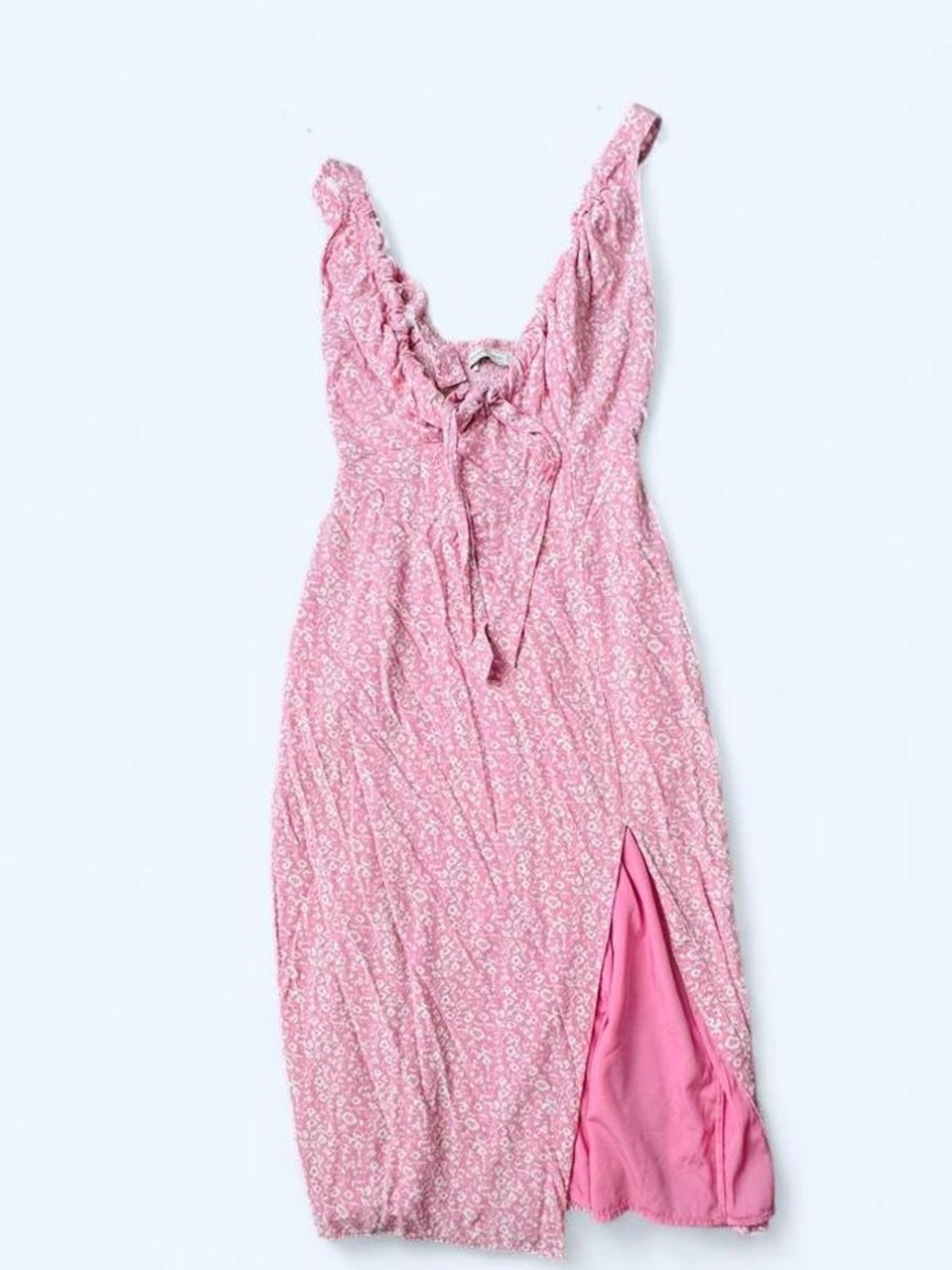 Abercrombie & Fitch Pink Women's Dress - Soft Floral Look - Picture 7 of 8